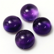 1 Amethyst 9mm Thick Round Gemstone Loose Cut Cabochon (N)