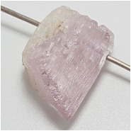 1 Kunzite Raw Freeform Large Hole Gemstone Pendant (N) 22.2 x 30.9mm