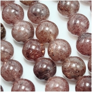 Strawberry Quartz 10mm Round Gemstone Beads (N) 16 inches