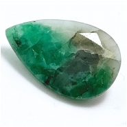 1 Emerald In Matrix Faceted Pear Loose Cut Gemstone No Holes (OS) 13 x 19.9mm