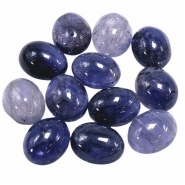 1 Iolite Oval Loose Cut Gemstone Cabochon (N) 8x10mm