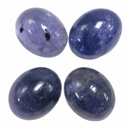 1 Iolite Oval Loose Cut Thick Gemstone Cabochon (N) 8x10mm