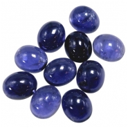 1 Iolite Oval Loose Cut Gemstone Cabochon (N) 10x12mm