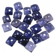 5 Iolite Square Loose Cut Gemstone Cabochon (N) 4mm