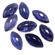 1 Iolite Marquis Loose Cut Thick Gemstone Cabochon (N) 5x10mm