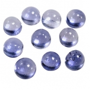 10 Iolite Round Loose Cut Thick Gemstone Cabochon (N) 3mm