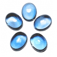 4 London Blue Topaz Oval Loose Cut Gemstone Cabochon (IH) 3 x 4.5mm