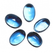 2 London Blue Topaz Oval Loose Cut Gemstone Cabochon (IH) 4 x 6mm