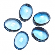 1 London Blue Topaz Oval Loose Cut Gemstone Cabochon (IH) 6 x 8mm