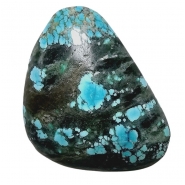 1 Hubei Turquoise Freeform Gemstone Cabochon (S) 25.4 x 34.85mm