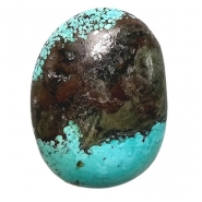 1 Hubei Turquoise Freeform Gemstone Cabochon (S) 25.4 x 33.8mm