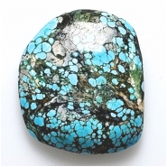 1 Hubei Turquoise Freeform Gemstone Cabochon (S) 29.3 x 33.85mm