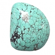 1 Hubei Turquoise Freeform Gemstone Cabochon (S) 22 x 26.7mm