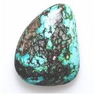 1 Hubei Turquoise Freeform Gemstone Cabochon (S) 15.9 x 25.23mm