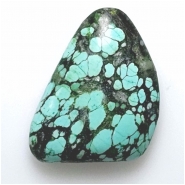 1 Hubei Turquoise Freeform Gemstone Cabochon (S) 27.9 x 33.8mm