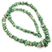 Variscite Graduated Chip Gemstone Beads (S) 3.1 to 14.35mm 15.5 inches