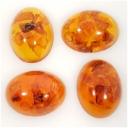1 Amber Baltic and Resin Gemstone Cabochon (M) Approximate size 14.75 x 19.25mm