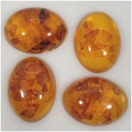 1 Amber Baltic and Resin Gemstone Cabochon (M) Approximate size 21.25 x 28.5mm