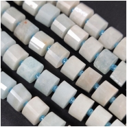 Aquamarine Faceted Wheel Gemstone Beads (H) Approximate size 9 to 9.8mm 15.5 inches