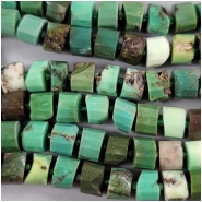 Chrysoprase Faceted Wheel Gemstone Beads (N) Approximate size 9 to 10.2mm 16 inches