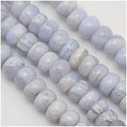 Blue Lace Agate Rondelle Gemstone Beads (N) Approximate size 4.9 to 5.5mm 16 inches