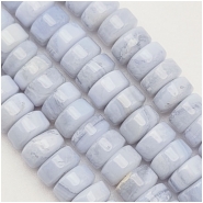 Blue Lace Agate Heishi Gemstone Beads (N) Approximate size 8 to 8.6mm 16 inches