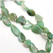 Chrysoprase Flat Nugget Gemstone Beads (N) Approximate size 9 x 13.7mm to 14.8 x 21.8mm 16 inches