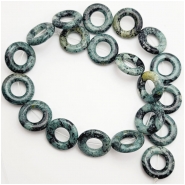 Kambaba Jasper Donut Gemstone Beads (N) Approximate size 20.5mm 16 inches