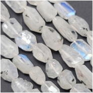 Rainbow Moonstone Faceted Nugget Gemstone Beads (N) Approximate size 6.4 x 7.4mm to 7 x 16.2mm 14 inches