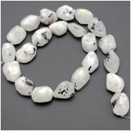 Rainbow Moonstone Faceted Nugget Gemstone Beads (N) Approximate size 9.7 x 17.7mm to 15.1 x 19.5mm 16 inches