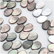 Mother of Pearl Black Top Drilled Teardrop Hand Carved Beads (N) Approximate size 8.5 x 12.5mm 8 inches