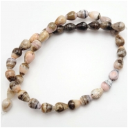 Rhodochrosite Teardrop Gemstone Beads (N) Approximate size 8 x 10.1mm 15.75 inches