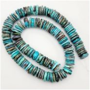 Hubei Turquoise Center Drilled Disc Gemstone Beads (S) Approximate size 11.5 to 13.3mm 16 inches