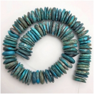 Hubei Turquoise Center Drilled Disc Gemstone Beads (S) Approximate size 15.75 to 21.65mm 16.25 inches