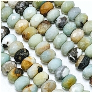 Amazonite 10mm Faceted Rondelle Gemstone Beads (N) 15.75 inches