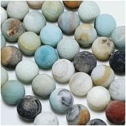 Amazonite 10mm Matte Round Gemstone Beads (N) 15.5 inches