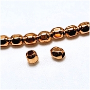 100 Copper 2.4mm Faceted Round Metal Beads (N)