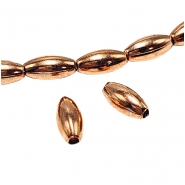 50 Copper 4.8 x 9.5mm Oval Metal Beads (N)
