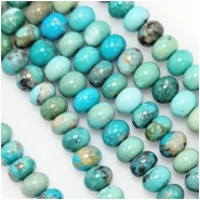 Campitos Turquoise Rondelle Gemstone Beads (S) 4 x 6mm 9.25 inch