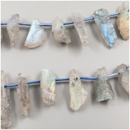 Labradorite Rough Cut Top Drilled Nuggets Gemstone Bead (N) Approximate size 11 to 27mm long 16 inches CLOSEOUT