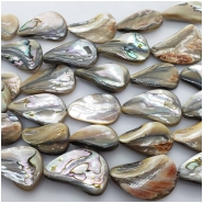 Abalone Shell Twisted Drop Beads (N) Approximate size 13.97 x 21.6mm to 19.2 x 28.92mm 7.75 to 8 inches