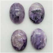 Charoite Oval Gemstone Cabochon (D) Approximate size 14.89 x 19.72mm to 15.14 x 20.11mm 1 Piece