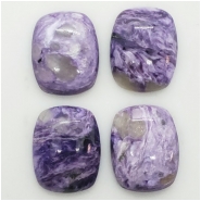 Charoite Rectangle Gemstone Cabochon (D) Approximate size 18.79 x 23.64mm to 19.02 x 24.16mm 1 Piece