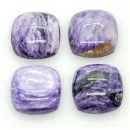 Charoite Square Gemstone Cabochon (D) Approximate size 17.88 to 18.14mm 1 Piece CLOSEOUT