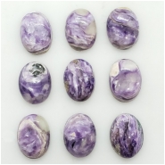 Charoite Oval Gemstone Cabochon (D) Approximate size 11.84 x 15.74mm to 12.35 x 16.16mm 1 Piece CLOSEOUT