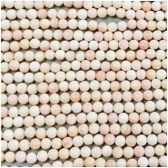 Pink Shell 3mm Round Beads (N) Approximate size 3.21 to 3.36mm 16 to 16.25 inches CLOSEOUT