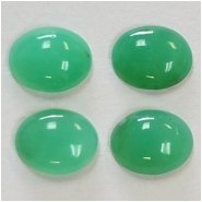 1 Chrysoprase Oval Gemstone Cabochon (N) Approximate size 8 x 10mm