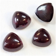 2 Garnet Trillion Thick Gemstone Cabochons (N) Approximate size 7mm