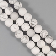 Howlite Matte Round Big Hole Gemstone Beads (N) Approximate Size 8mm 7.75 to 8 inches