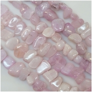 Kunzite Flat Nugget Gemstone Beads (N) Approximate Size 7 to 17mm 16 inches